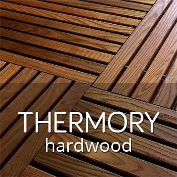 Thermory hardwood outdoor tiles