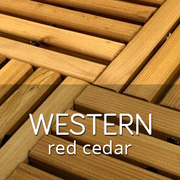 Western red cedar outdoor tiles