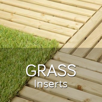 Synthetic grass tile inserts